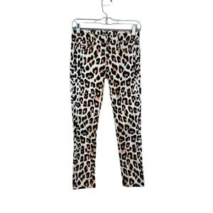 Mother The Looker Crop Jeans Walking Back to Happiness Leopard Print